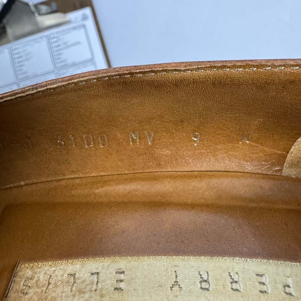 Vintage Perry Ellis Brown Tooled Leather Floral Pumps Made in Italy Size 9 - Picture 5 of 6